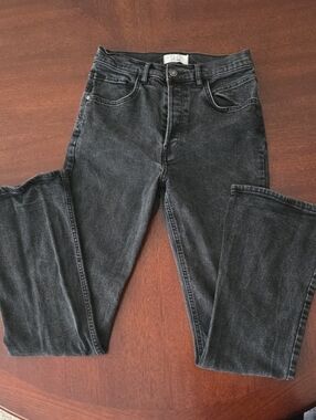 Free People Washed Black Jeans